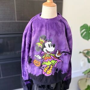 Disney Minnie Mouse Halloween Sweatshirt - Purple and Black